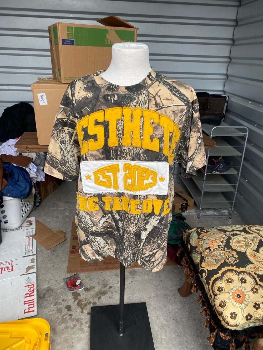Aesthetic EST 2023 The Takeover Camo Patchwork Graphic T-Shirt